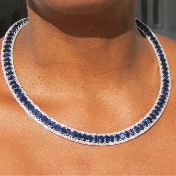 89.18 ct Sapphire, diamond 14k gold necklace $102K - Picture 2 of 8
